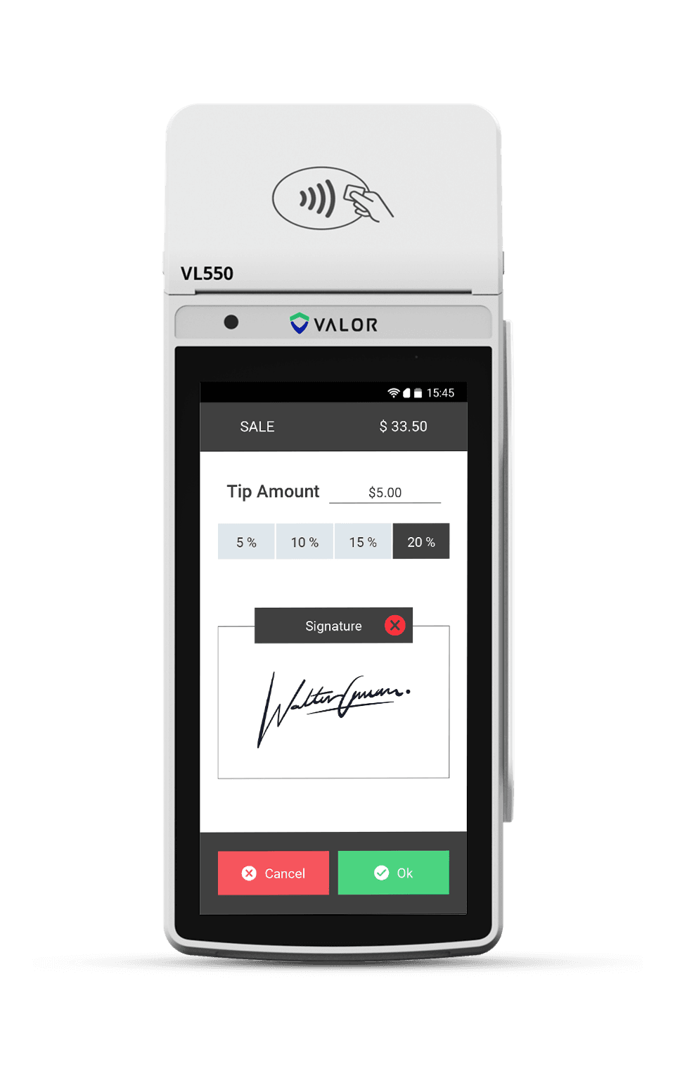 Valor VL550 Android countertop smart terminal