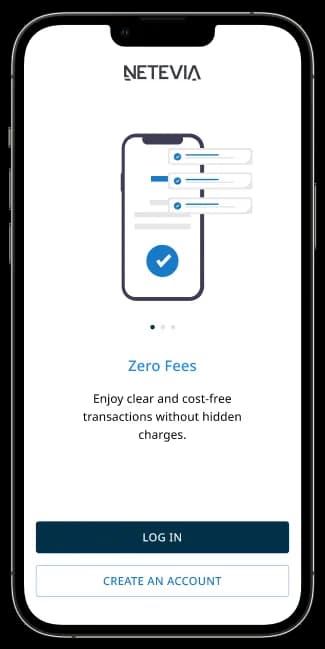 Netevia banking services on mobile